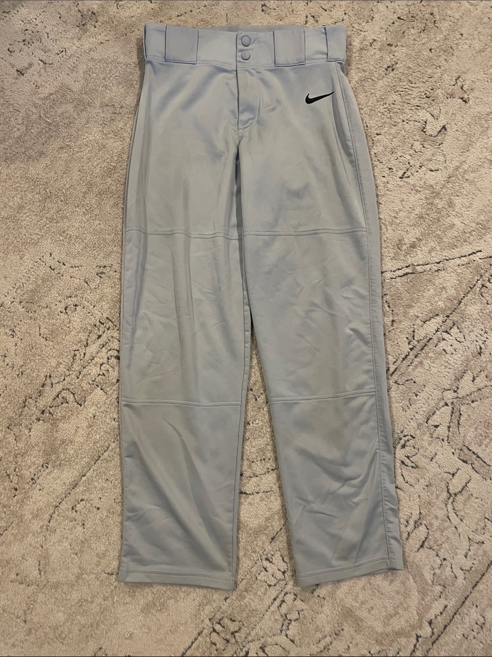 Nike Light Gray Baseball Pants with Black Swoosh